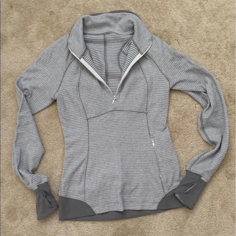 lululemon | gray half-zip jacket